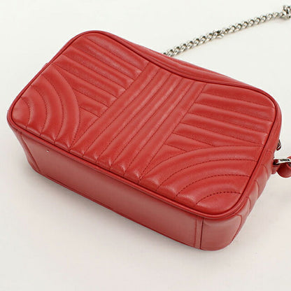 Used Prada shoulder bag ladies brand PRADA diagram chain leather 1BH083 red USDPR108675011