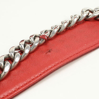 Used Prada shoulder bag ladies brand PRADA diagram chain leather 1BH083 red USDPR108675011