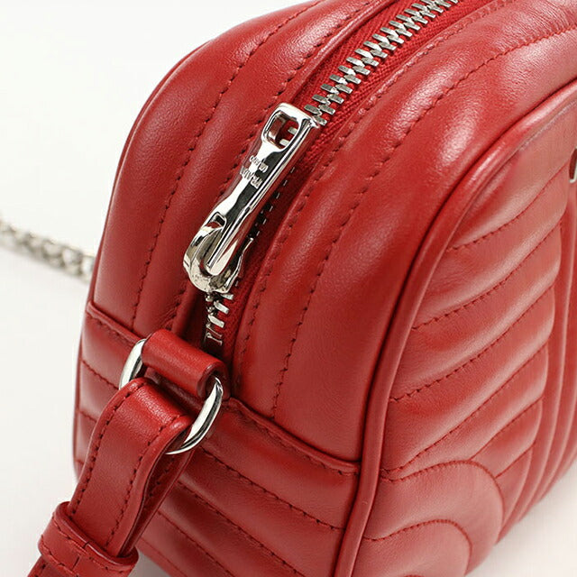 Used Prada shoulder bag ladies brand PRADA diagram chain leather 1BH083 red USDPR108675011
