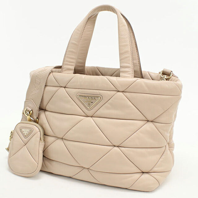 Used Prada tote bag ladies brand PRADA 2WAY leather beige USDPR108820011