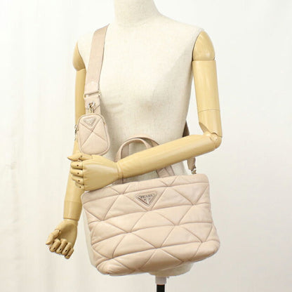 Used Prada tote bag ladies brand PRADA 2WAY leather beige USDPR108820011