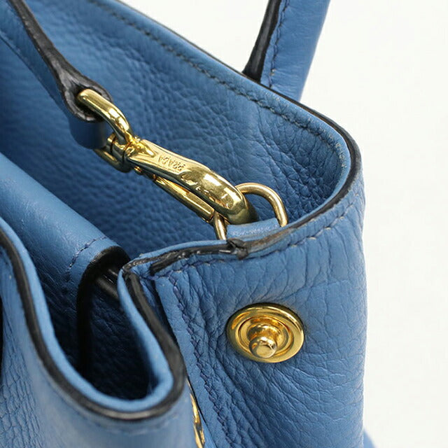 Used Prada handbag ladies brand PRADA 2WAY leather blue USDPR108851011
