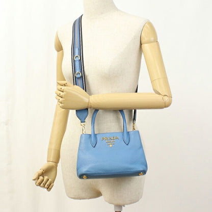 Used Prada handbag ladies brand PRADA 2WAY leather blue USDPR108851011
