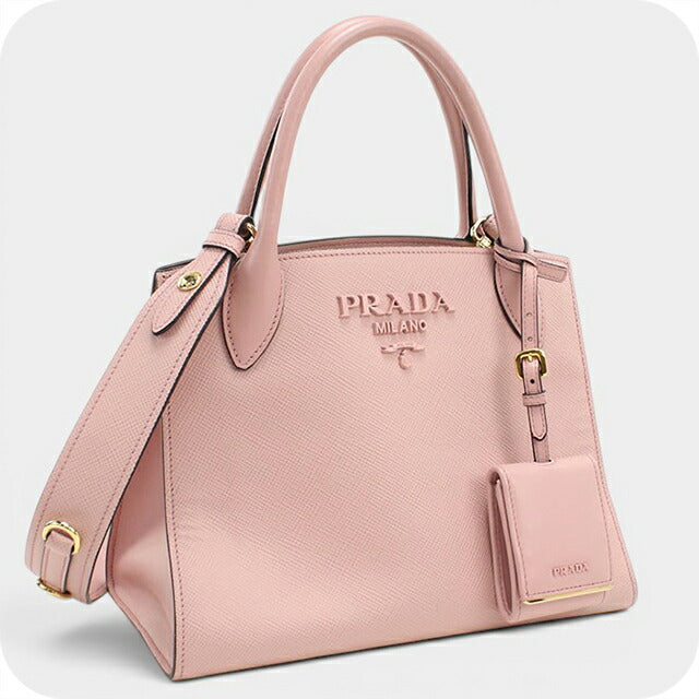 中古 プラダ トートバッグ レディース ブランド PRADA サフィアーノレザー 2WAY レザー 1BA156 ピンク USDPR108852011
