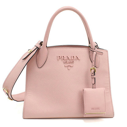 中古 プラダ トートバッグ レディース ブランド PRADA サフィアーノレザー 2WAY レザー 1BA156 ピンク USDPR108852011