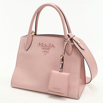 中古 プラダ トートバッグ レディース ブランド PRADA サフィアーノレザー 2WAY レザー 1BA156 ピンク USDPR108852011