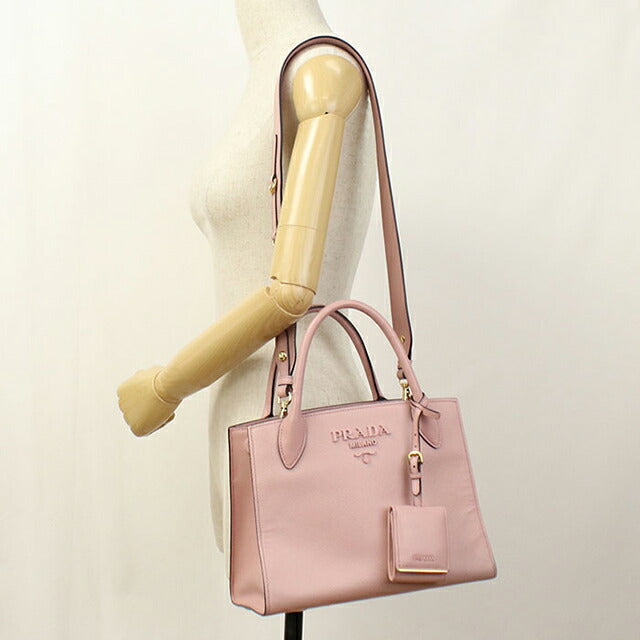 中古 プラダ トートバッグ レディース ブランド PRADA サフィアーノレザー 2WAY レザー 1BA156 ピンク USDPR108852011