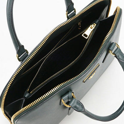 Used Prada handbag ladies brand PRADA saffiano leather BL0812 green USDPR109316011