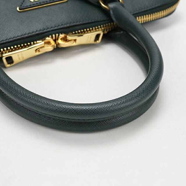 Used Prada handbag ladies brand PRADA saffiano leather BL0812 green USDPR109316011