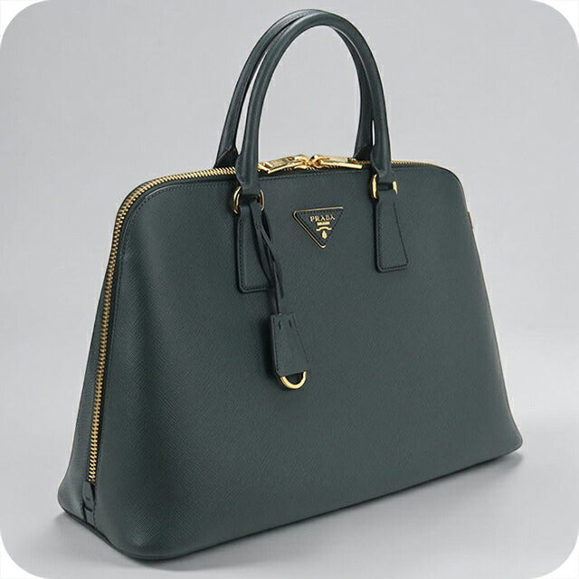 Used Prada handbag ladies brand PRADA saffiano leather BL0812 green USDPR109316011