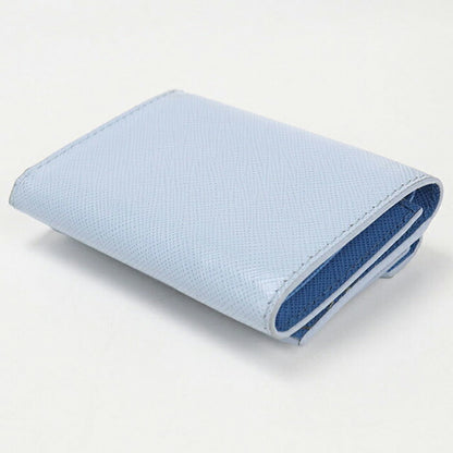 Used Prada tri-fold wallet tri-fold wallet ladies brand PRADA saffiano leather blue USDPR109352011