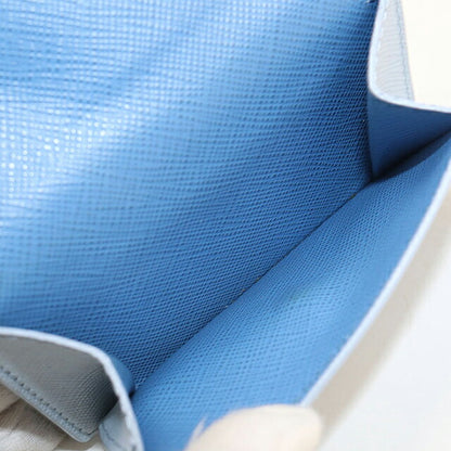 Used Prada tri-fold wallet tri-fold wallet ladies brand PRADA saffiano leather blue USDPR109352011