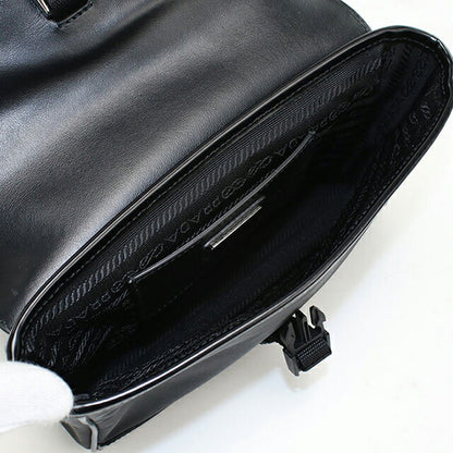 中古 プラダ 斜め掛け ショルダーバッグ メンズ ブランド PRADA レザー ブラック USDPR109398011