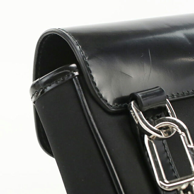 中古 プラダ 斜め掛け ショルダーバッグ メンズ ブランド PRADA レザー ブラック USDPR109398011