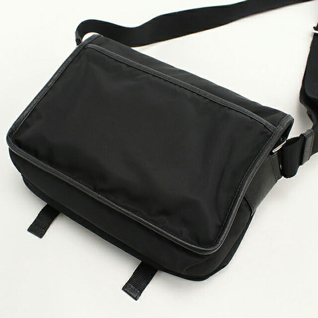 も*あ様 PRADA プラダ レザー ショルダーバッグ ブラック メンズ 斜め掛 中古 プラダ 斜め掛け ショルダーバッグ メンズ ブランド PRADA