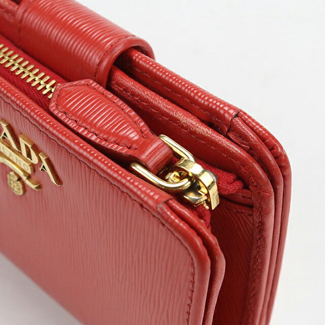 ■未使用■　プラダ ２つ折り 財布 小銭入れ テスート ナイロン レッド 赤 M523 箱 【205316】★ PRADA - □未使用□ プラダ 2つ折り 財布 小銭入れ テスート ナイロン