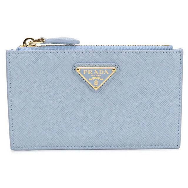 Used Prada Coin Case Ladies Brand PRADA Printed Saffiano Leather Card Case 1MC086 2IGZ F0076 Blue USDPR109824011