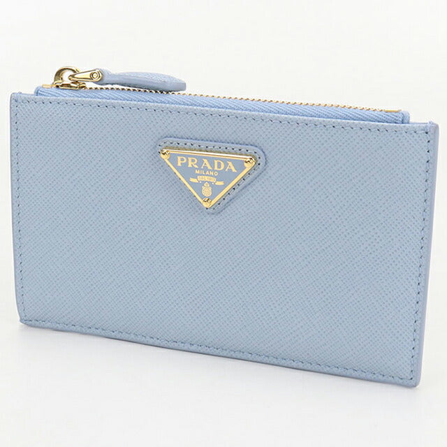 Used Prada Coin Case Ladies Brand PRADA Printed Saffiano Leather Card Case 1MC086 2IGZ F0076 Blue USDPR109824011