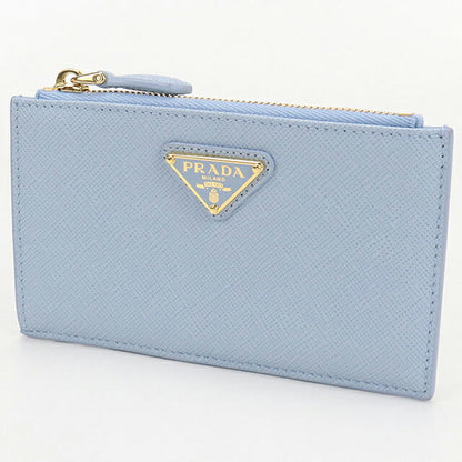 Used Prada Coin Case Ladies Brand PRADA Printed Saffiano Leather Card Case 1MC086 2IGZ F0076 Blue USDPR109824011