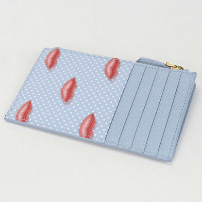 Used Prada Coin Case Ladies Brand PRADA Printed Saffiano Leather Card Case 1MC086 2IGZ F0076 Blue USDPR109824011