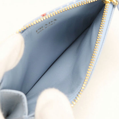 Used Prada Coin Case Ladies Brand PRADA Printed Saffiano Leather Card Case 1MC086 2IGZ F0076 Blue USDPR109824011