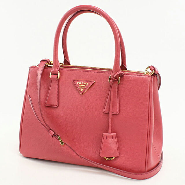 中古 プラダ トートバッグ レディース ブランド PRADA ガレリア 2WAY レザー ピンク USDPR109858011