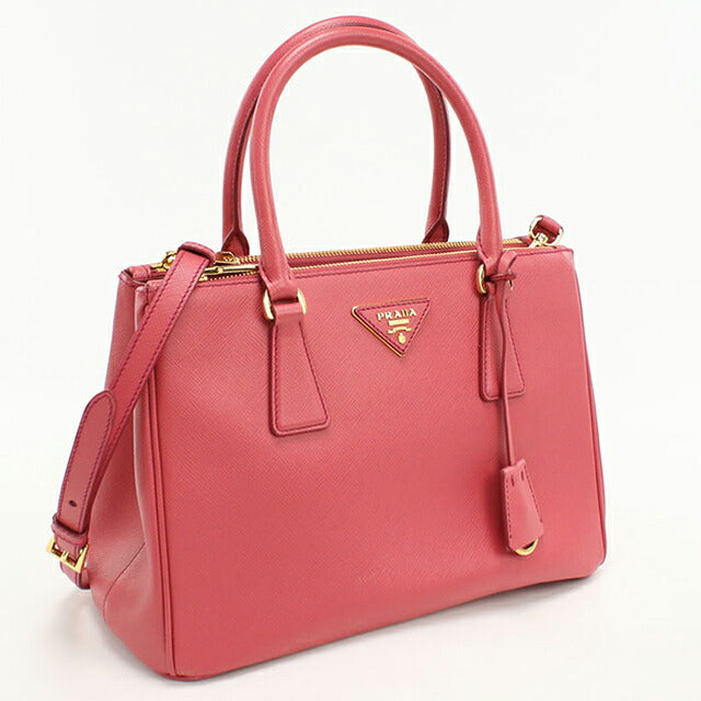 中古 プラダ トートバッグ レディース ブランド PRADA ガレリア 2WAY レザー ピンク USDPR109858011
