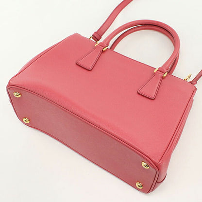 中古 プラダ トートバッグ レディース ブランド PRADA ガレリア 2WAY レザー ピンク USDPR109858011