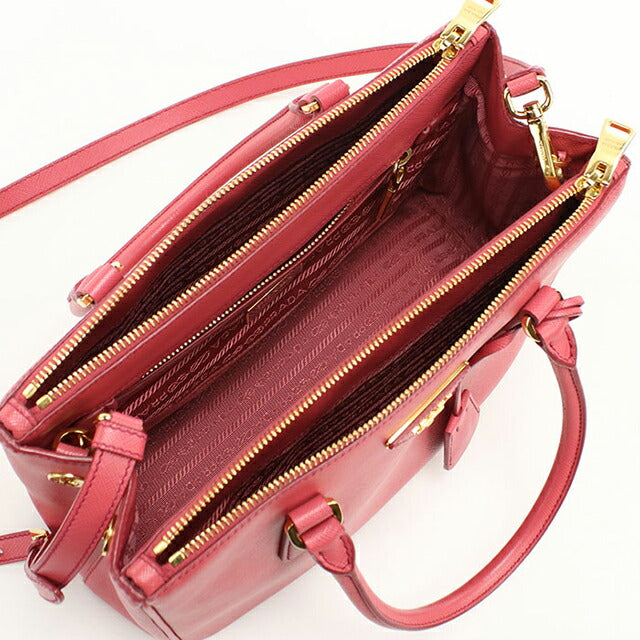 中古 プラダ トートバッグ レディース ブランド PRADA ガレリア 2WAY レザー ピンク USDPR109858011