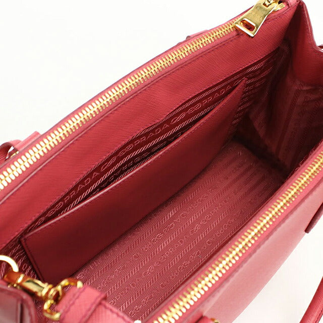 中古 プラダ トートバッグ レディース ブランド PRADA ガレリア 2WAY レザー ピンク USDPR109858011