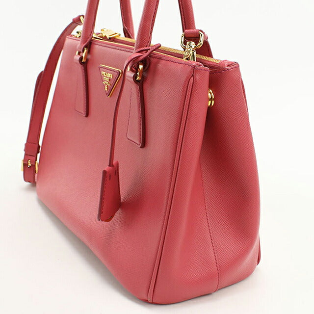 中古 プラダ トートバッグ レディース ブランド PRADA ガレリア 2WAY レザー ピンク USDPR109858011