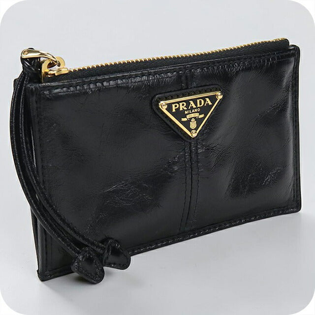 中古 プラダ コインケース レディース ブランド PRADA フラグメントケース カードケース ブラック USDPR110253011
