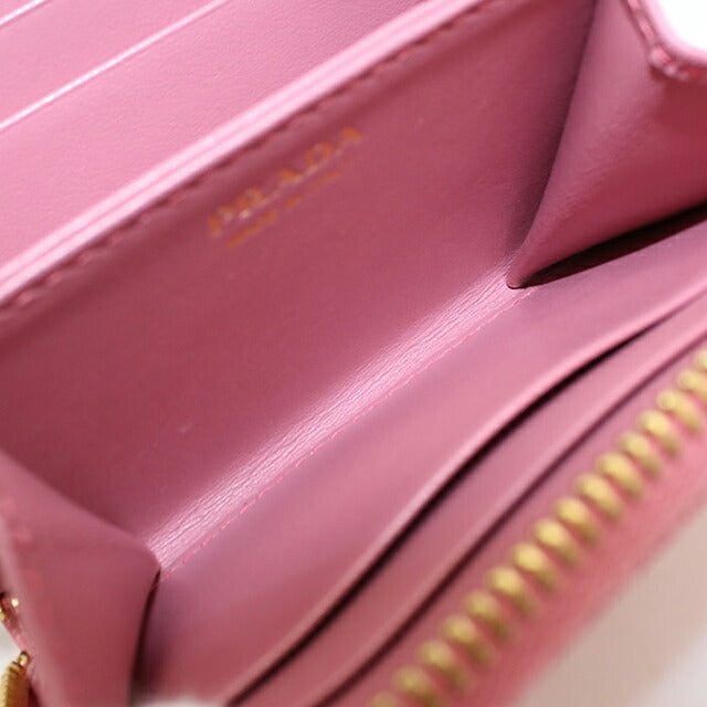 中古 プラダ 小銭入れ レディース ブランド PRADA サフィアーノレザー コインケース レザー 1MM268 ピンク USDPR110259011