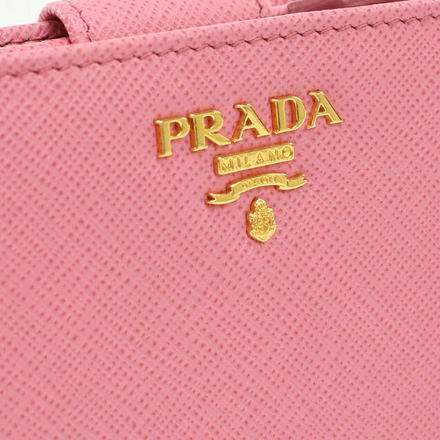 中古 プラダ 二つ折り財布 二折財布 レディース ブランド PRADA サフィアーノレザー レザー 1ML225 ZLP FODLG ピンク USDPR110262011
