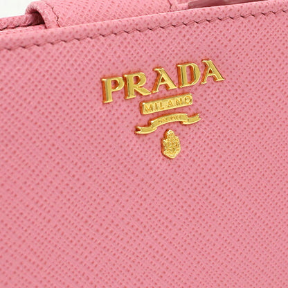 中古 プラダ 二つ折り財布 二折財布 レディース ブランド PRADA サフィアーノレザー レザー 1ML225 ZLP FODLG ピンク USDPR110262011