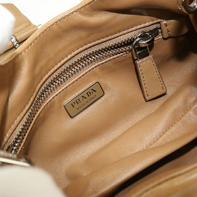 二手 Prada 手提包 女士品牌 PRADA Moon 2WAY 1BA381 棕色 USDPR110461011