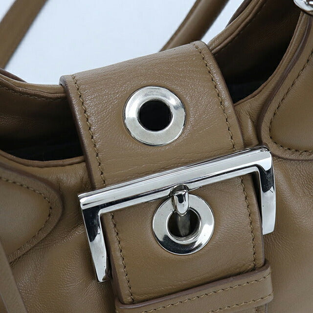 二手 Prada 手提包 女士品牌 PRADA Moon 2WAY 1BA381 棕色 USDPR110461011