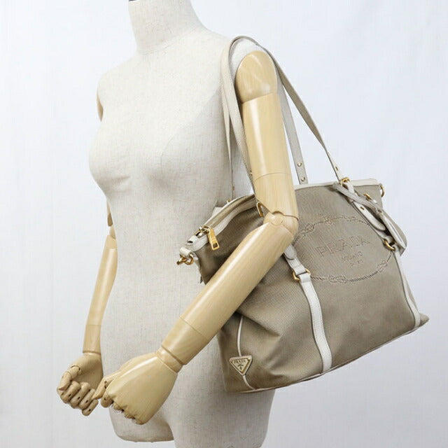 二手 Prada 手提包 女士品牌 PRADA 2WAY BR4253 米色 USDPR110503011