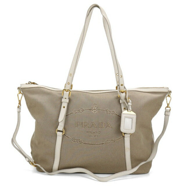 二手 Prada 手提包 女士品牌 PRADA 2WAY BR4253 米色 USDPR110503011