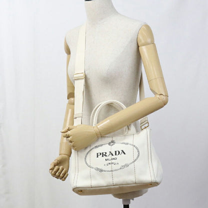 Used Prada tote bag ladies brand PRADA Kanapa 2WAY 1BG439 white USDPR110512011