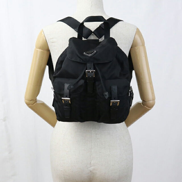 中古 プラダ リュック レディース ブランド PRADA バックパック ブラック USDPR110828011