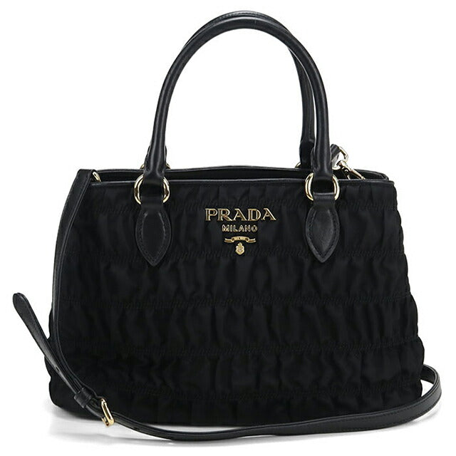 中古のプラダ 2WAYバッグ 中古・古着通販】PRADA (プラダ) 2WAYバッグ ブラック｜ブランド・古着