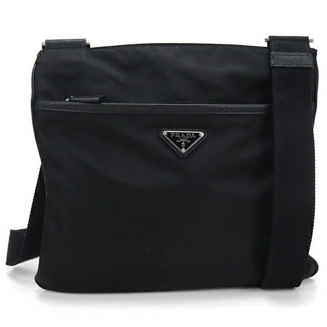 美品　PRADA プラダ 2VH053 サコッシュ斜め掛けショルダーバッグ　黒 中古 プラダ 斜め掛け ショルダーバッグ メンズ ブランド PRADA 2VH053