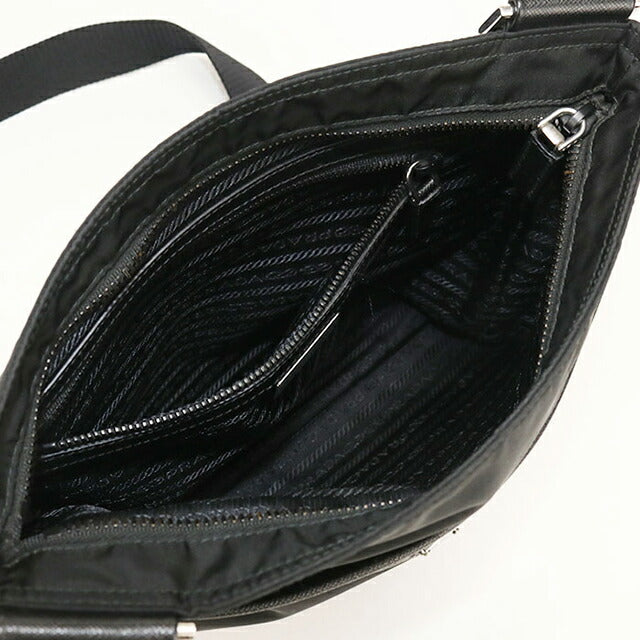 中古 プラダ 斜め掛け ショルダーバッグ メンズ ブランド PRADA 2VH053 ブラック USDPR111024011