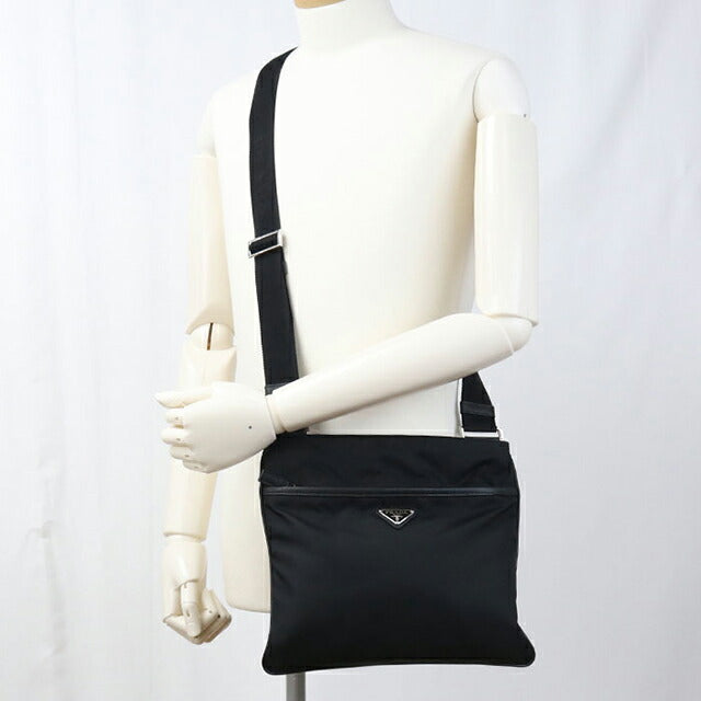 中古 プラダ 斜め掛け ショルダーバッグ メンズ ブランド PRADA 2VH053 ブラック USDPR111024011