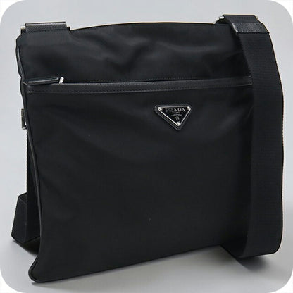中古 プラダ 斜め掛け ショルダーバッグ メンズ ブランド PRADA 2VH053 ブラック USDPR111024011