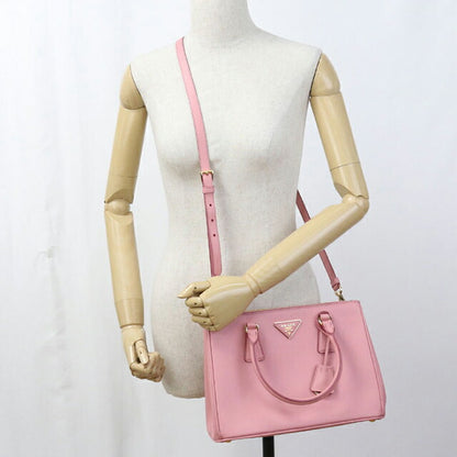 Used Prada tote bag ladies brand PRADA Galleria medium bag pink USDPR111156011