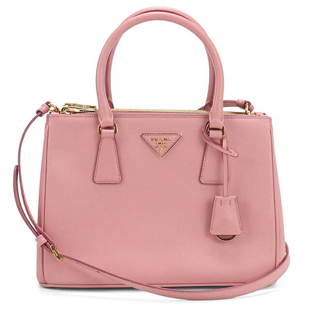 中古 プラダ トートバッグ レディース ブランド PRADA ガレリア ミディアムバッグ ピンク USDPR111156011