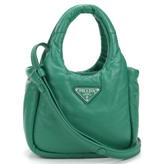 中古 プラダ ハンドバッグ レディース ブランド PRADA 2WAY レザー 1BA359 グリーン USDPR111324011