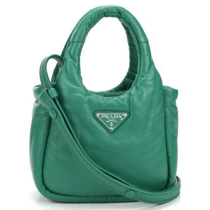 Used Prada handbag ladies brand PRADA 2WAY leather 1BA359 green USDPR111324011